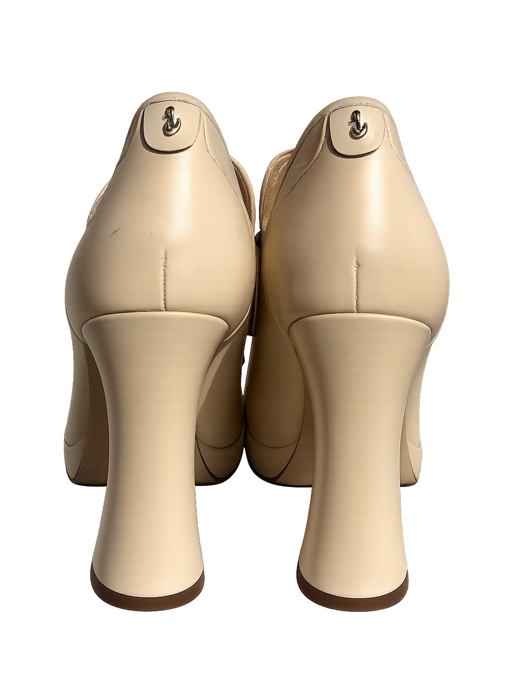 Sam Edelman Jeanette Ivory Platform Chunky Block Heel Penny Loafer Leather NIB - Picture 5 of 8